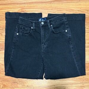GAP black high rise wide-leg jeans